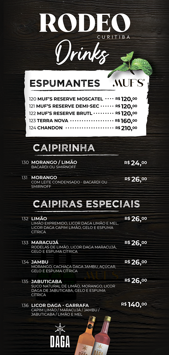 Cardápio  Cardápio Primeiro Bar